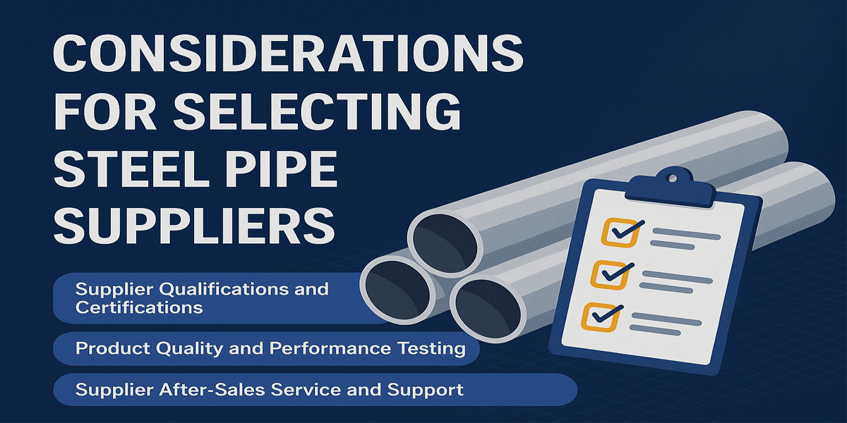 Selecting Steel Pipe Suppliers